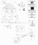 Cylinder Crankshaft Camshaft Air Guides Piston Rings Connecting Rod Diagram and Parts List for 401577-0134-B1  Briggs and Stratton Engine